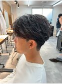千葉駅MEN’S/波巻きツイストスパイラル/刈り上げセンターパート