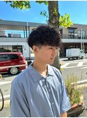 ツイストスパイラルパーママッシュ刈り上げメンズ眉毛カット