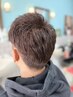 【白髪ぼかしも◎】メンズカット＋グレイカラー＋シェービング＋眉毛カット