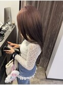 ピンクベージュ/ブラウンルーツ