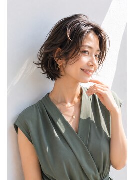 アッシュ 学芸大学店(Ash) ショートボブ/大人女性/グレージュ/髪質改善/白髪ぼかし