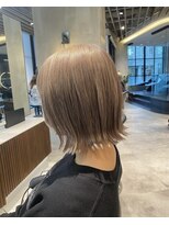トッカ 博多駅筑紫口店(tocca hair&treatment)&nbsp;ミルクティーベージュ × ぷつっとボブ
