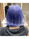 10代20代30代ネイビカラーブルーバイオレット3Dカラー☆ブリーチ