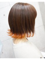 ヘアテリア リュウ 大塚(hair teria ryu) 【Bf→Af】オレンジブラウン×テールカラーオレンジ