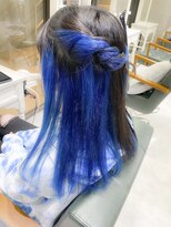 デイズ(days)&nbsp;夏にオススメブルーカラー！ブリーチインナーカラー☆ロング