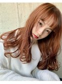 【Des.Art赤坂】20代30代大人可愛い/艶カラー/オレンジベージュ