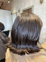 クシュ 所沢東口店(kusyu...)&nbsp;ボブカット×ワンレンボブ×ヌーディーカラー×ふわふわボブ