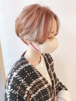 モリオフロムロンドン 原宿本店(morio from London) 【morio原宿】インナーカラー オレンジハイトーンショート