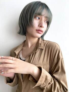 ミラバイグリーン(Mira by green) ボブルフ×ブルーグレージュ【ボブウルフ】02