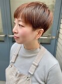 丸みショート/小顔ひし形刈り上げ女子/刈り上げショートf