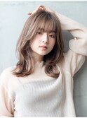 大人かわいいショコラアッシュ/ヘルシースタイル/ふんわりカール