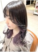 品のあるイヤリングカラーラベンダー