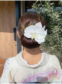シンプルヘアアレンジ