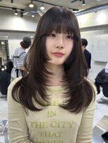 サイン 渋谷(SIGN)&nbsp;韓国ヘアイメチェンハッシュカット似合わせカットレッドブラウン