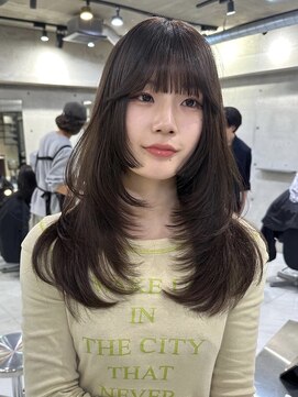 サイン 渋谷(SIGN) 韓国ヘアイメチェンハッシュカット似合わせカットレッドブラウン