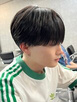 エルマーク 心斎橋(L-MARK)&nbsp;黒髪マッシュナチュラルマッシュメンズヘア韓国ツーブロック