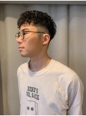 メンズクロップパーマフェード