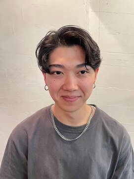 ビーバイエイトジェンツ(Bee by EIGHT GENTS) MEN'S HAIRマッシュウルフアッシュブラックカルマパーマ