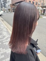 サル(saru)&nbsp;#切りっぱなしボブ × #ピンクバイオレット