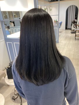 シェノン 赤羽店(CHAINON) スチームトリートメントケアと縮毛矯正でサラツヤヘアスタイル