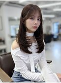 韓国風/レイヤーカット/顔周り/顔まわり/髪質改善/ベージュ
