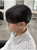 メンズカットパーマセンターパートニュアンスパーマフェード