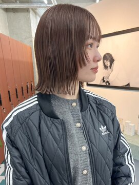 ミディアム/ボブ/レイヤーカット/ダブルカラー/ブリーチ/栄h234