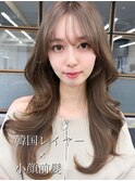 韓国風◎シースルーバング×ロングヘアで大人可愛い小顔レイヤー