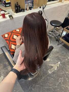 チャプター 問屋町(chapter) 透明感ケアカラーワインレッドカラーレイヤーカット韓国