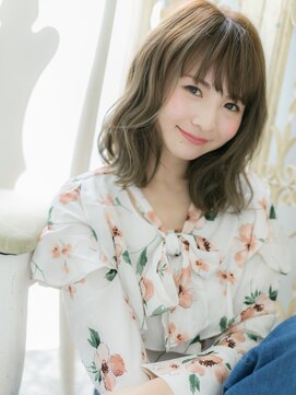 モッズヘア 福岡天神店 mod's天神/オリーブグレーハイライト立体感エアリーミディアムa