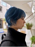 ハンサムショート×ブルーグレイ