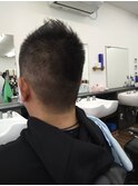 ビジネス短髪ツーブロック襟足すっきりベリーショート黒髪暗髪