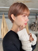 ガーデン オオタカノモリ(garden otakanomori)&nbsp;透明感暖色カラー×束感ショート×小顔矯正立体カット