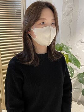 コフィー バイ メルト 吉祥寺(cofy by melt) 【松本咲花】前髪なしロング/オリーブベージュ/インナーカラー