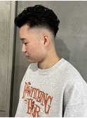 フェードカット モヒカン ピンパーマ メンズショート