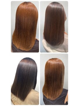 美容室フルール 30代40代大人可愛い髪質改善カラーラベンダーグレージュ透明感