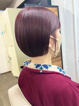 ノア 奈良駅前店(NoA) ブリーチなしダブルカラー　暖色カラー　ボブ　奈良県　田村梨乃