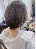 20代30代小顔ひし形ボブラベンダーベージュオリーブブラウン黒髪