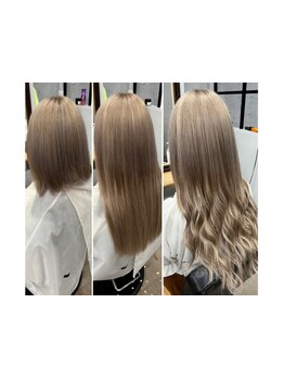 エクステならONE★圧倒的な毛質の最高級レミー人毛をエリア最安値でご提供！ヘソ下60cmシールエクステも◎