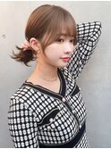 似合わせ小顔前髪顔まわりカット結んで可愛いポニーテール髪型