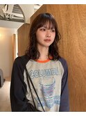 前髪カット×パーマ