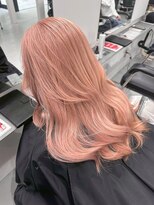 リムレスバイサンク 万代 新潟駅(LIMLESS by cinq) ダブルカラーケアブリーチピンクベージュカラーワンホンレイヤー