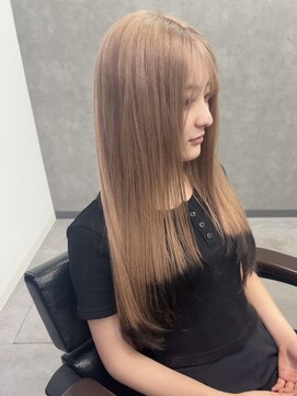 ヘアーザラブズラフズ オーガニカ 北九州(HAIR THE LOVES LAUGHS ORGANICA) ミルクティー×ブラック/ダブルカラー