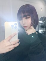 カシェル トウキョウ(Cashel Tokyo)&nbsp;レイヤーボブ ラベンダー 顔まわりカット ラベンダーグレージュ