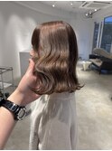 抜け感アッシュブラウン寒色カラー