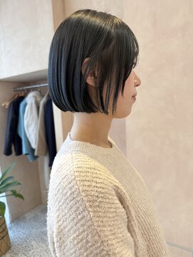 【晴音】ミニボブ/グレーブラック/ショート/20代
