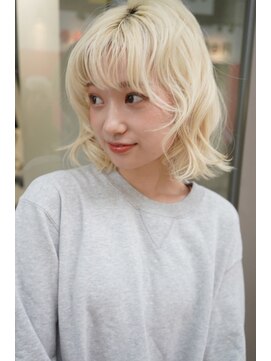 ニア 栄(nia) 大人ボブ大人ショートボブ切りっぱなしボブ前髪あり前下がりボブ