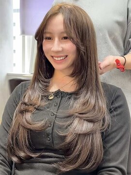 フォート(FORT) 重軽レイヤーカット/ココアブラウン/顔周りカット/ダークグレー