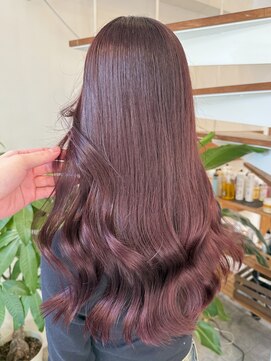ピークスヘア(peaks hair) 春カラー ピンクカラー ピンクラベンダー ブリーチなしWカラー