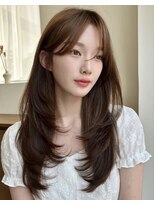 ロンドシェリ 仙台(Lond Cheri)&nbsp;レイヤーカットハッシュカットミルクブラウンブリーチなし仙台